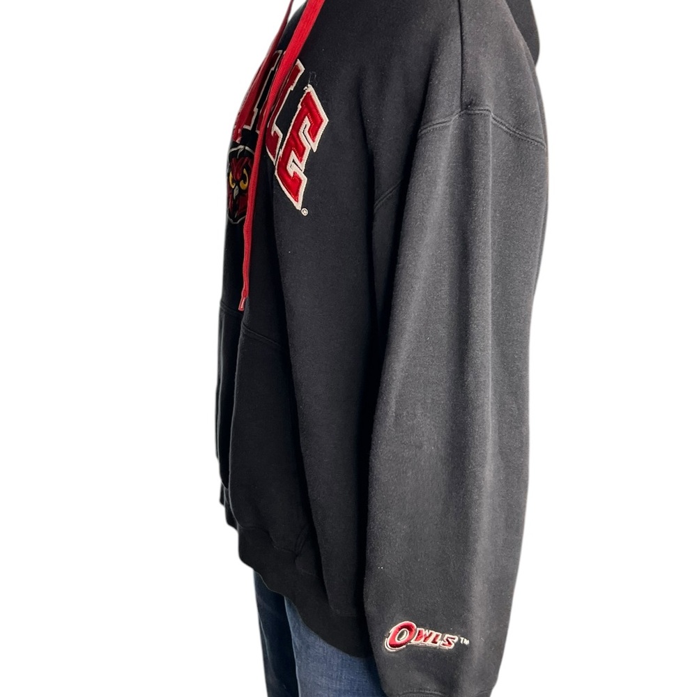 Vintage Y2K Temple Owls Sweatshirt Men's XL Black E5 brand Heavy Warm Thick - Picture 4 of 9